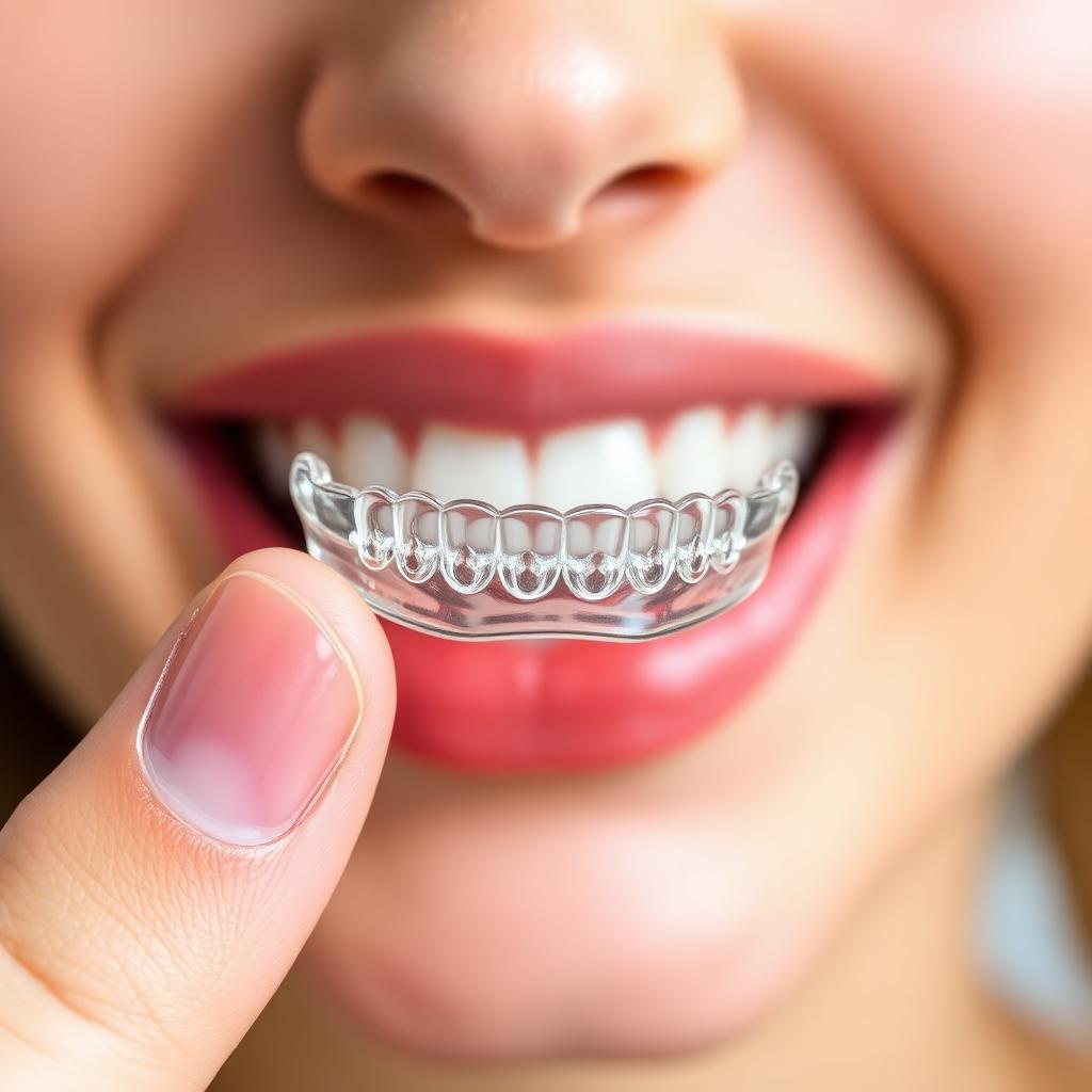 Aligneur transparent Angel Aligner devant un sourire naturel